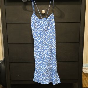 Zara Blue and White Floral Dress
